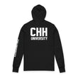Load image into Gallery viewer, CHH UNIVERSITY font logo Hooded Long Sleeve
